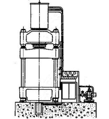 四柱液压机结构外形图
